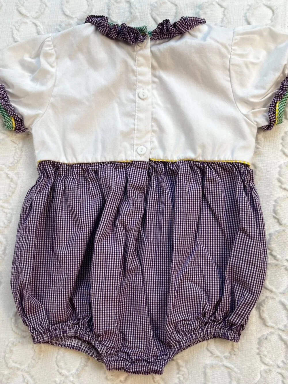 Banbury Cross New Orleans Mardi Gras Bubble Romper Girls 2T Boutique Embroidered